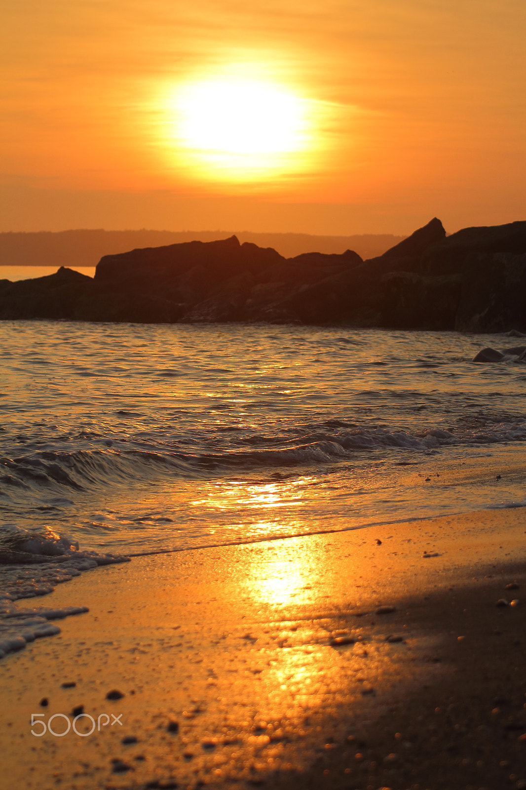 Canon EF 80-200mm F4.5-5.6 II sample photo. Bold sunset at jurassic coast photography