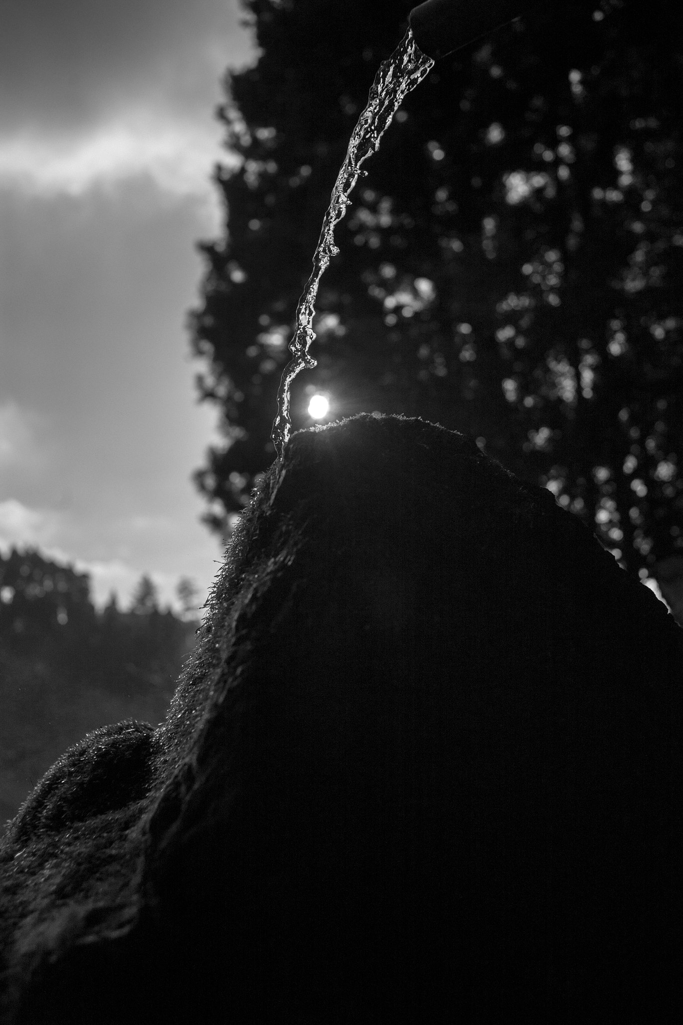 Canon EOS-1Ds Mark III sample photo. Spring water at a mountain shrine photography