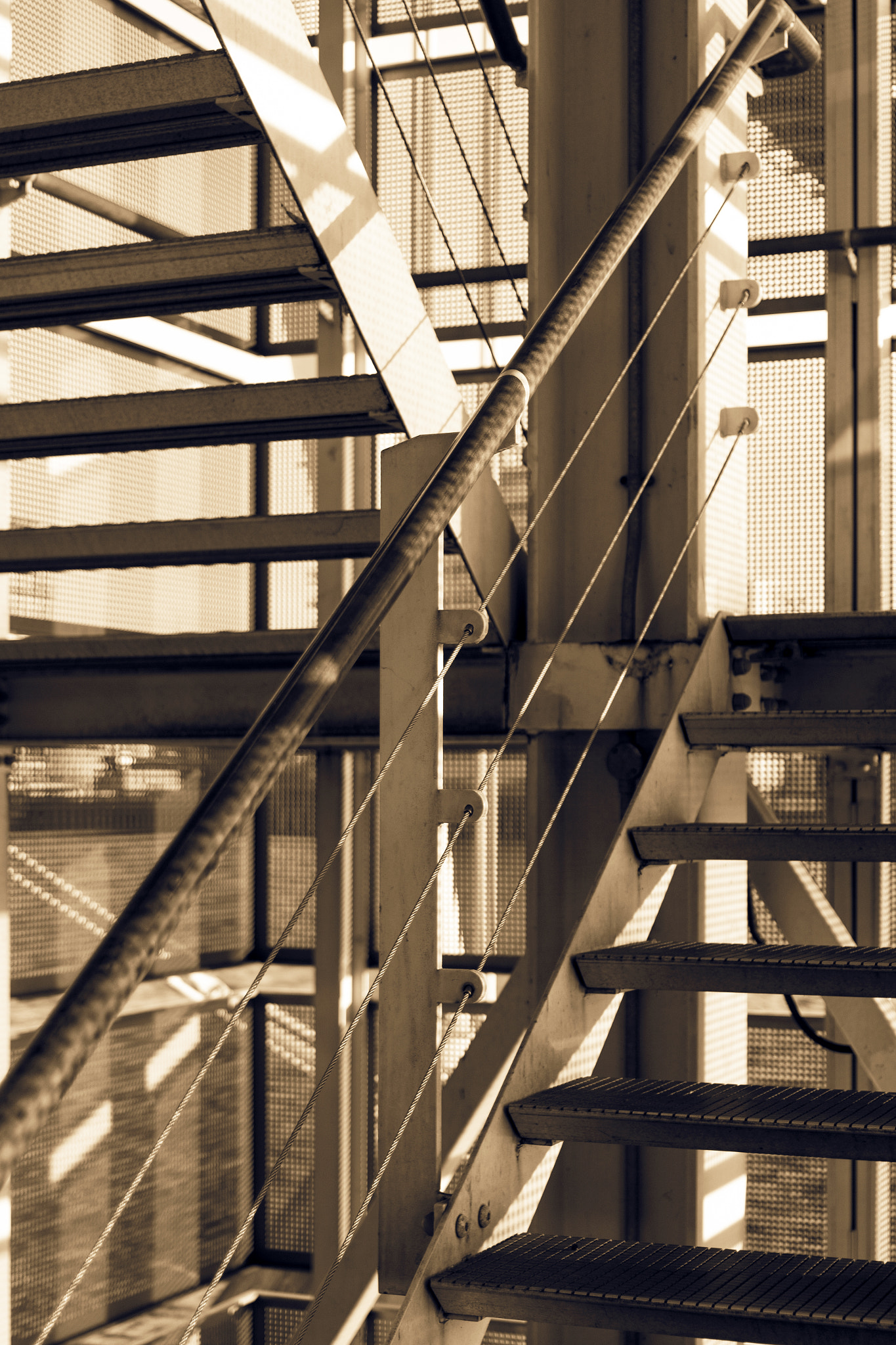 Canon EOS 600D (Rebel EOS T3i / EOS Kiss X5) + Canon EF 35mm F2 sample photo. Steel staircase photography