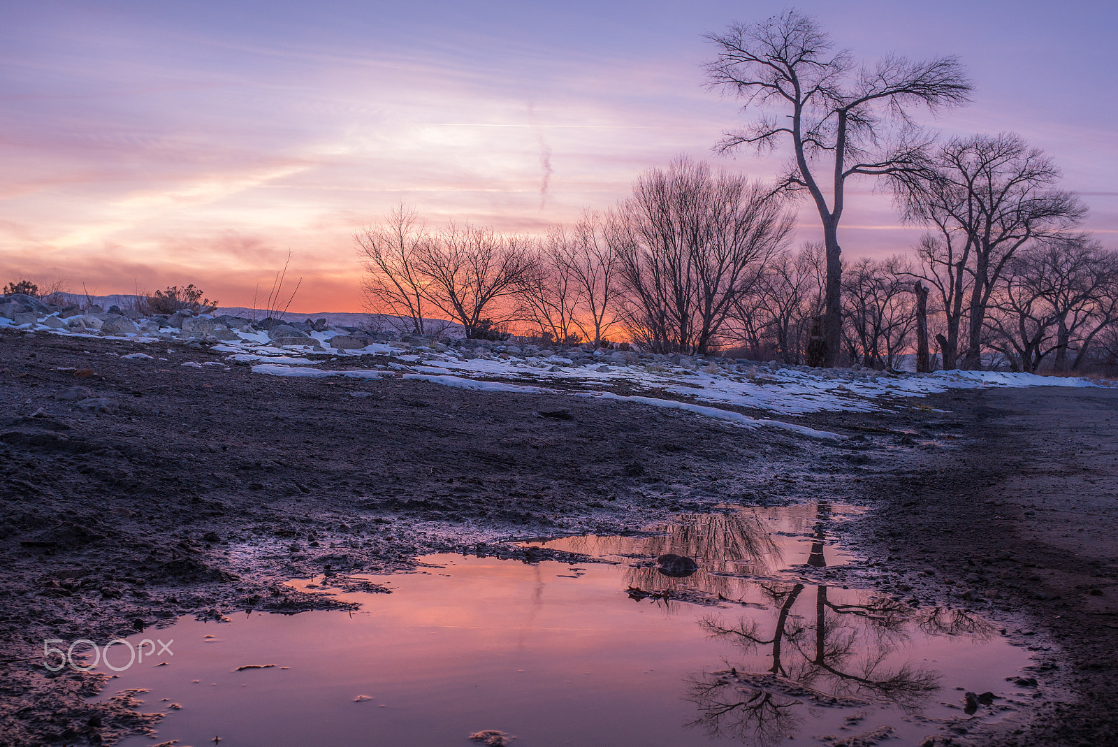 Samsung NX1 + Samsung NX 16mm F2.4 Pancake sample photo. Sunset puddle reflection photography