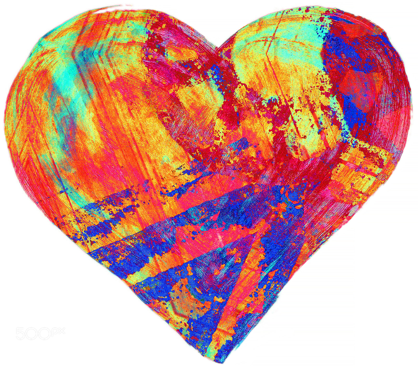 Panasonic DMC-FH20 sample photo. Colorful painted heart photography