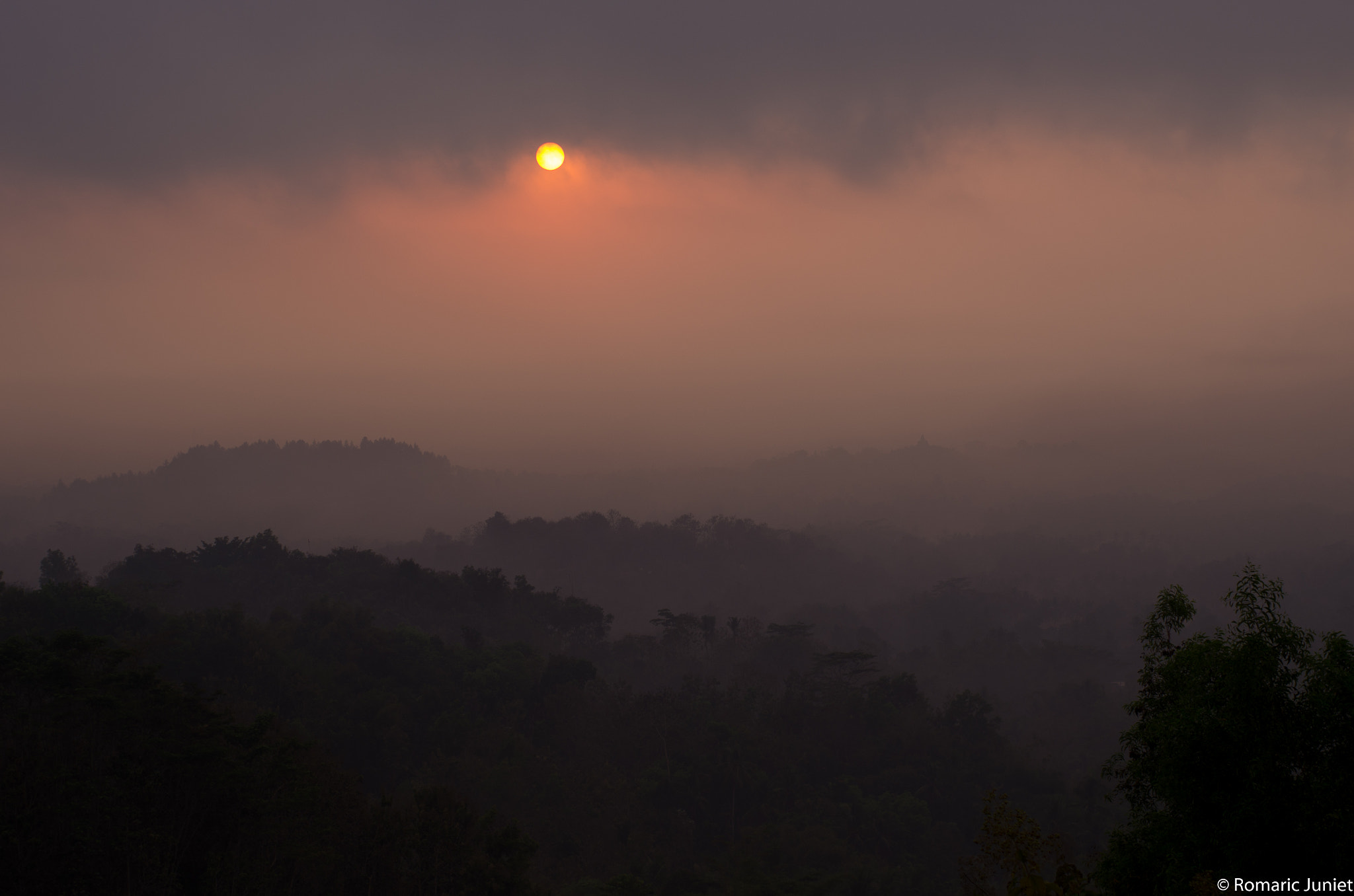 Pentax K-5 + Pentax smc FA 50mm F1.4 sample photo. Sunrise over borobudur temple photography