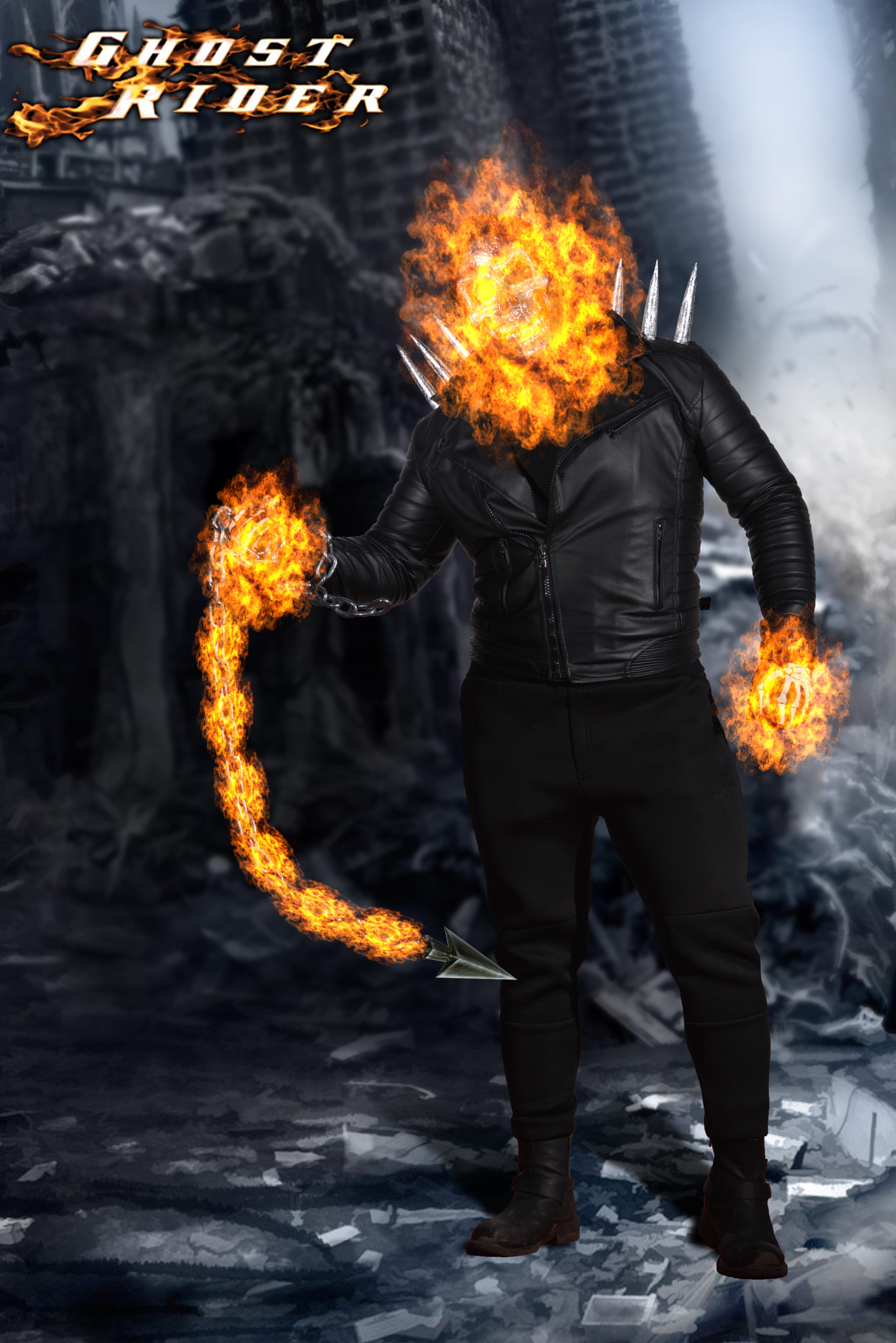 AF Zoom-Nikkor 35-80mm f/4-5.6D sample photo. Ghost rider cosplay photography