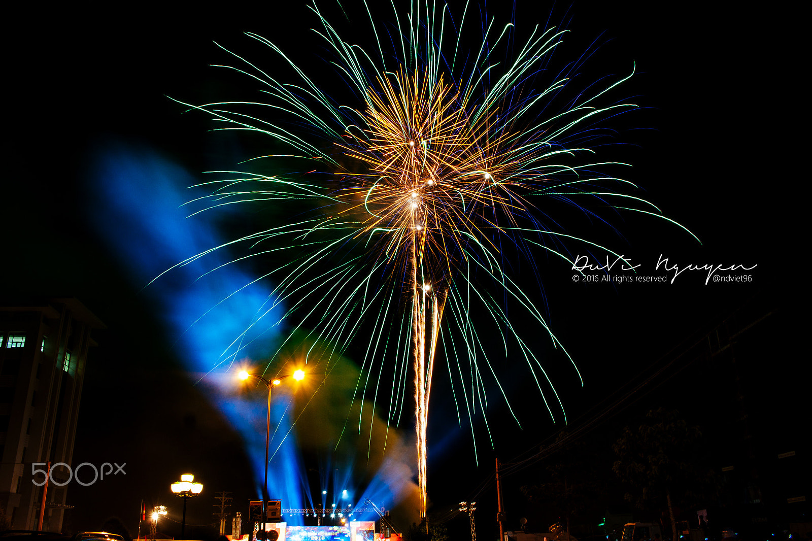 Canon EOS 500D (EOS Rebel T1i / EOS Kiss X3) sample photo. My tho's lunar new year fireworks 2016 photography