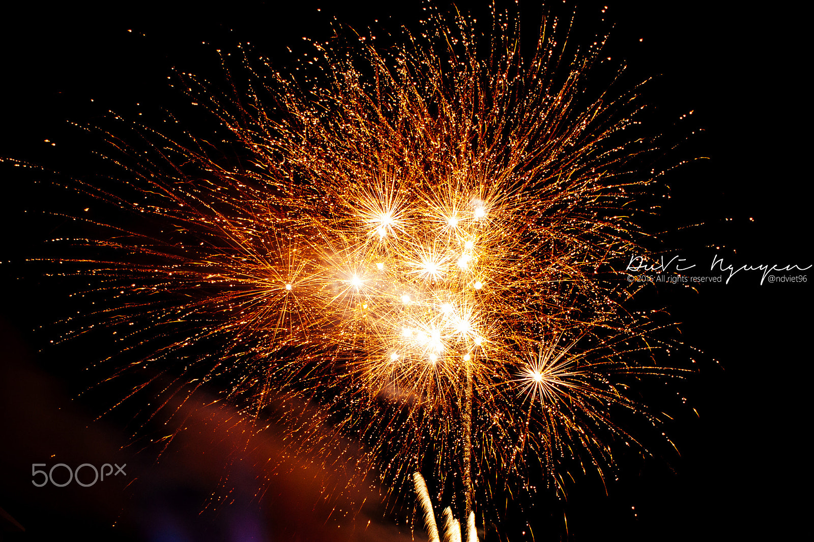 Canon EOS 500D (EOS Rebel T1i / EOS Kiss X3) sample photo. My tho's lunar new year fireworks 2016 photography