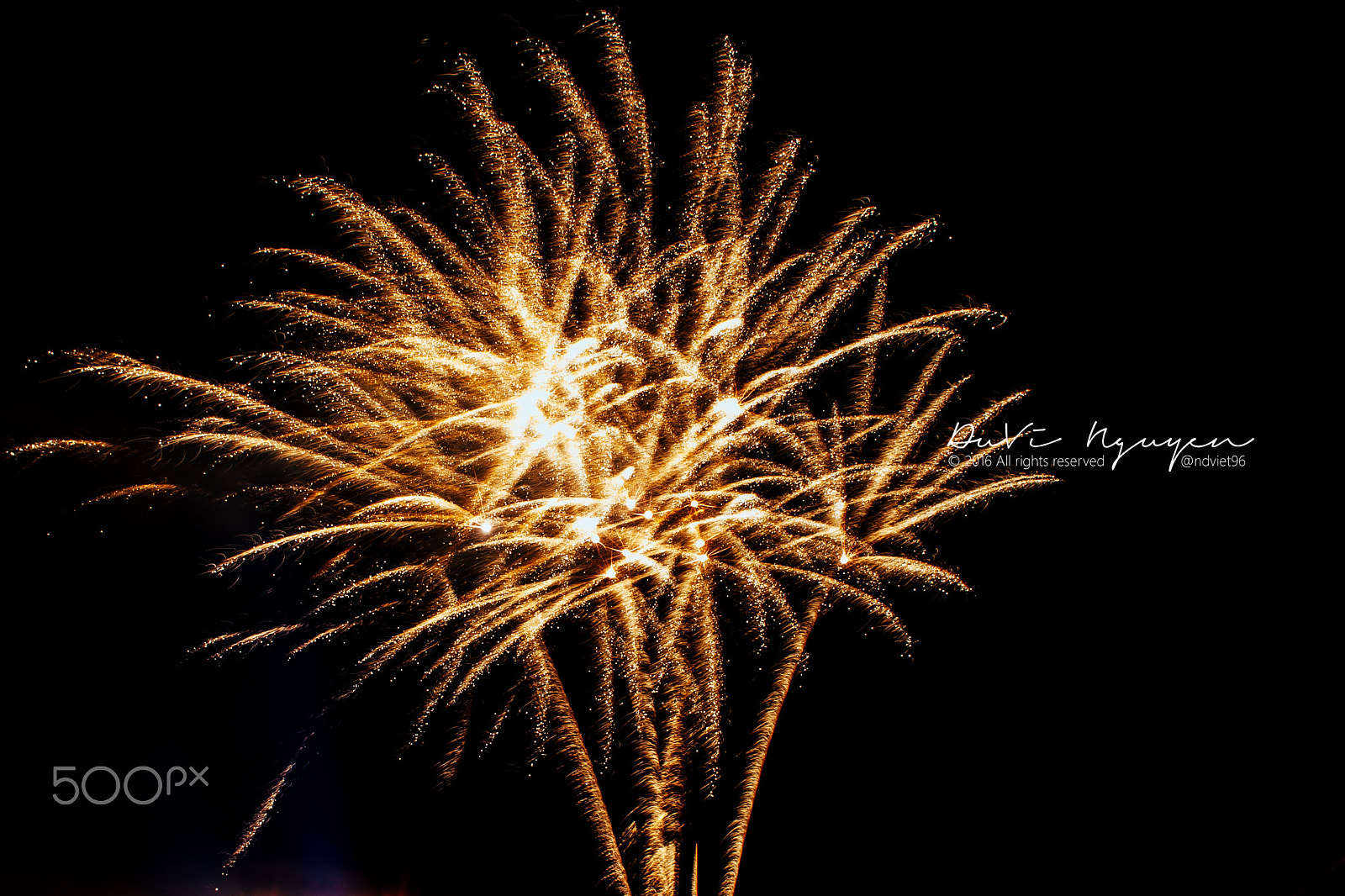Canon EOS 500D (EOS Rebel T1i / EOS Kiss X3) + Canon EF-S 18-55mm F3.5-5.6 IS STM sample photo. My tho's lunar new year fireworks 2016 photography