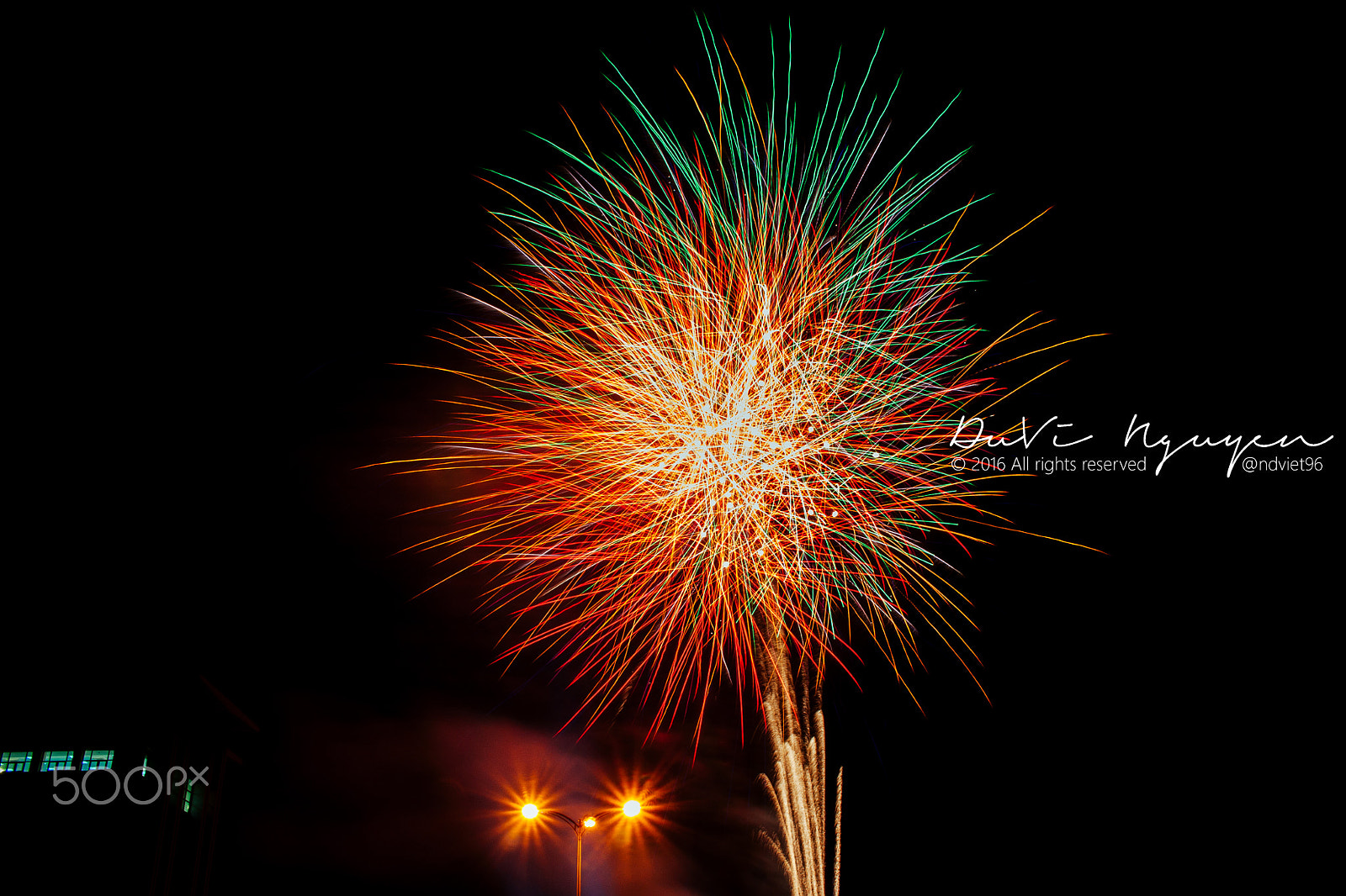Canon EOS 500D (EOS Rebel T1i / EOS Kiss X3) sample photo. My tho's lunar new year fireworks 2016 photography