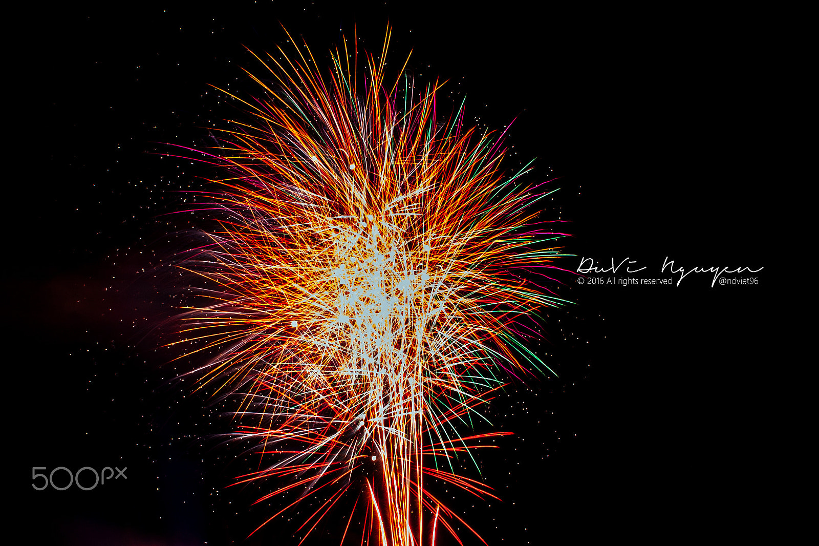 Canon EOS 500D (EOS Rebel T1i / EOS Kiss X3) sample photo. My tho's lunar new year fireworks 2016 photography