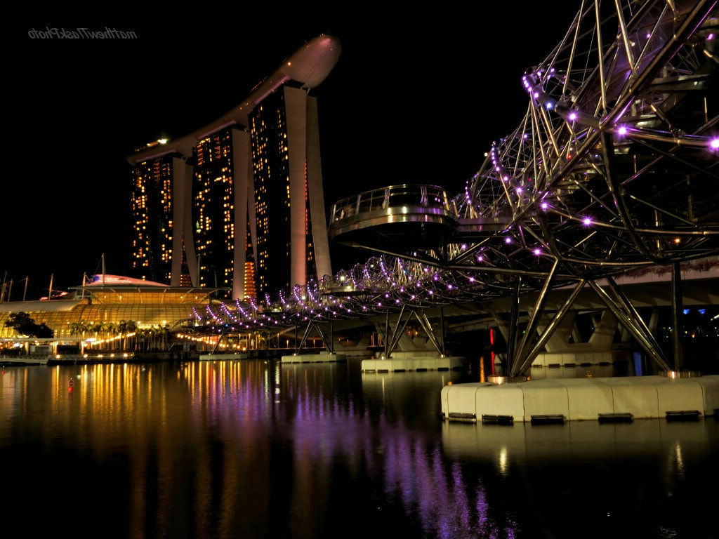 CASIO EX-100 sample photo. Helixhelix bridge singapore photography