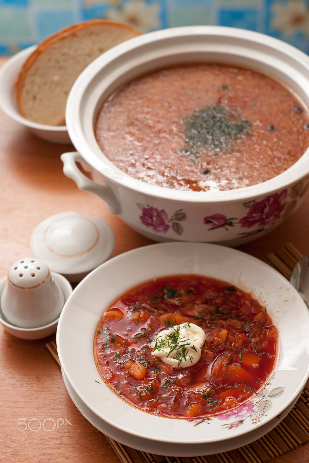 Nikon D80 + AF Nikkor 50mm f/1.8 N sample photo. Russian national dish is red borsch photography