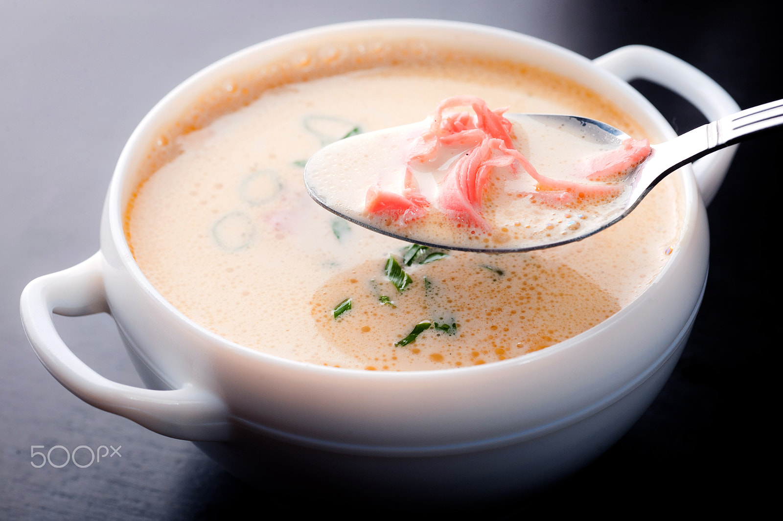 Nikon D3 + Nikon AF Micro-Nikkor 60mm F2.8D sample photo. Soup with shrimp photography