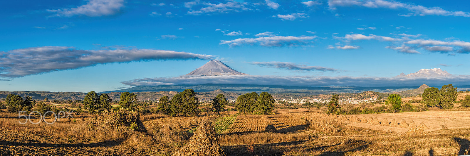 Nikon D4 + AF Nikkor 50mm f/1.4 sample photo. Panoramic with the volcanoes photography