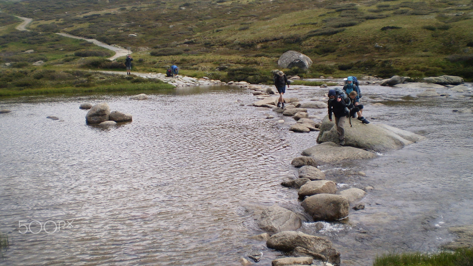 Olympus FE20,X15,C25 sample photo. Crossing the river, don't fall in! photography