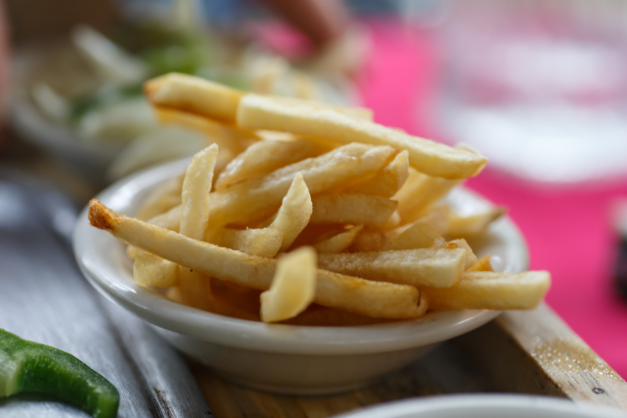 Tamron SP AF 90mm F2.8 Di Macro sample photo. French fries from dinner photography