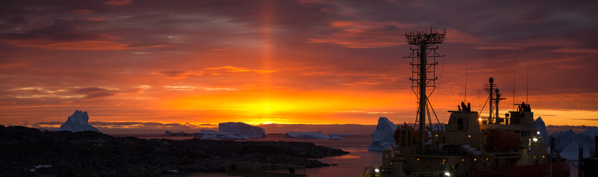 Antarctic sunset