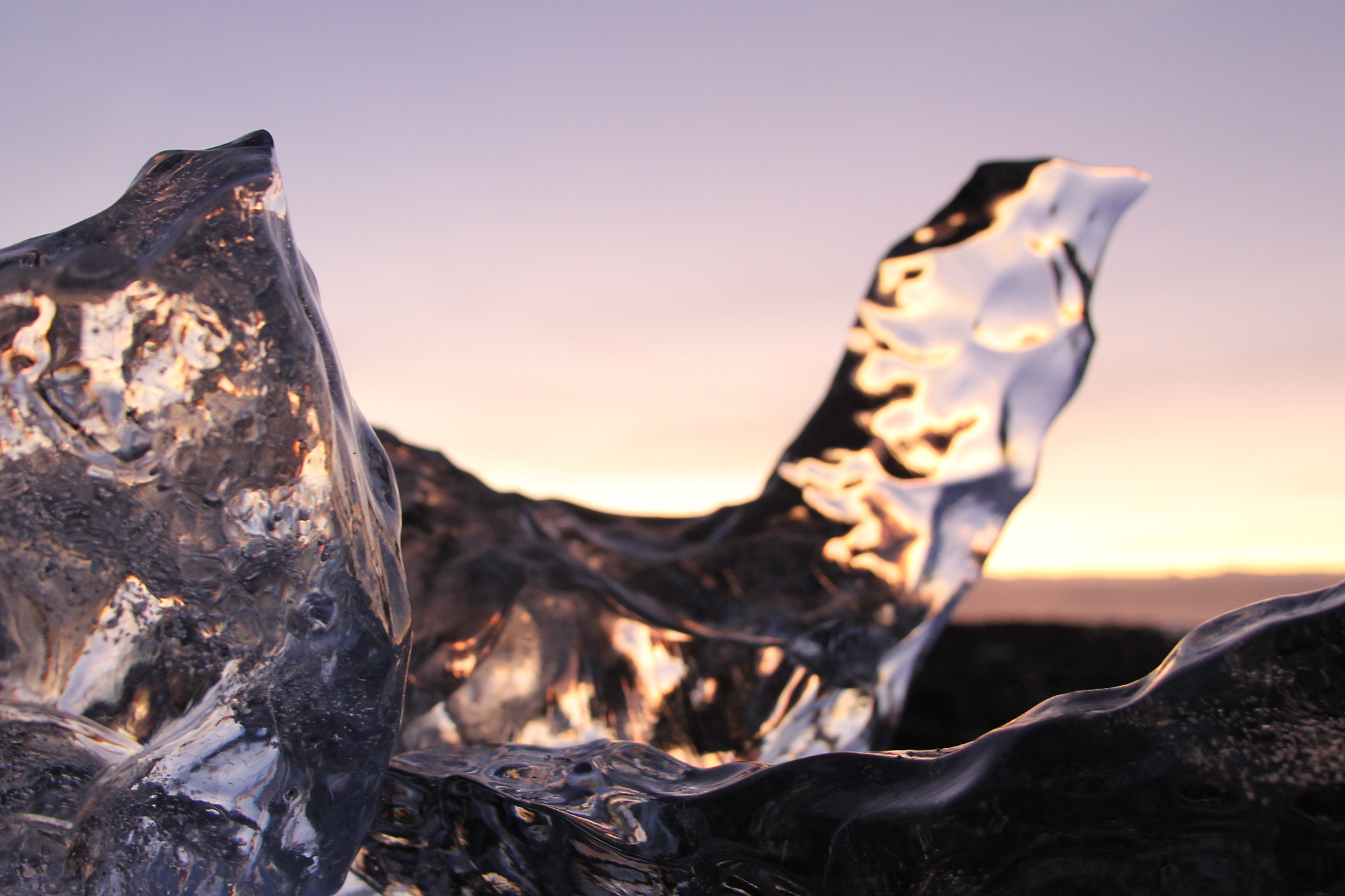 Canon EF 28-135mm F3.5-5.6 IS USM sample photo. Glacial ice sunrise photography