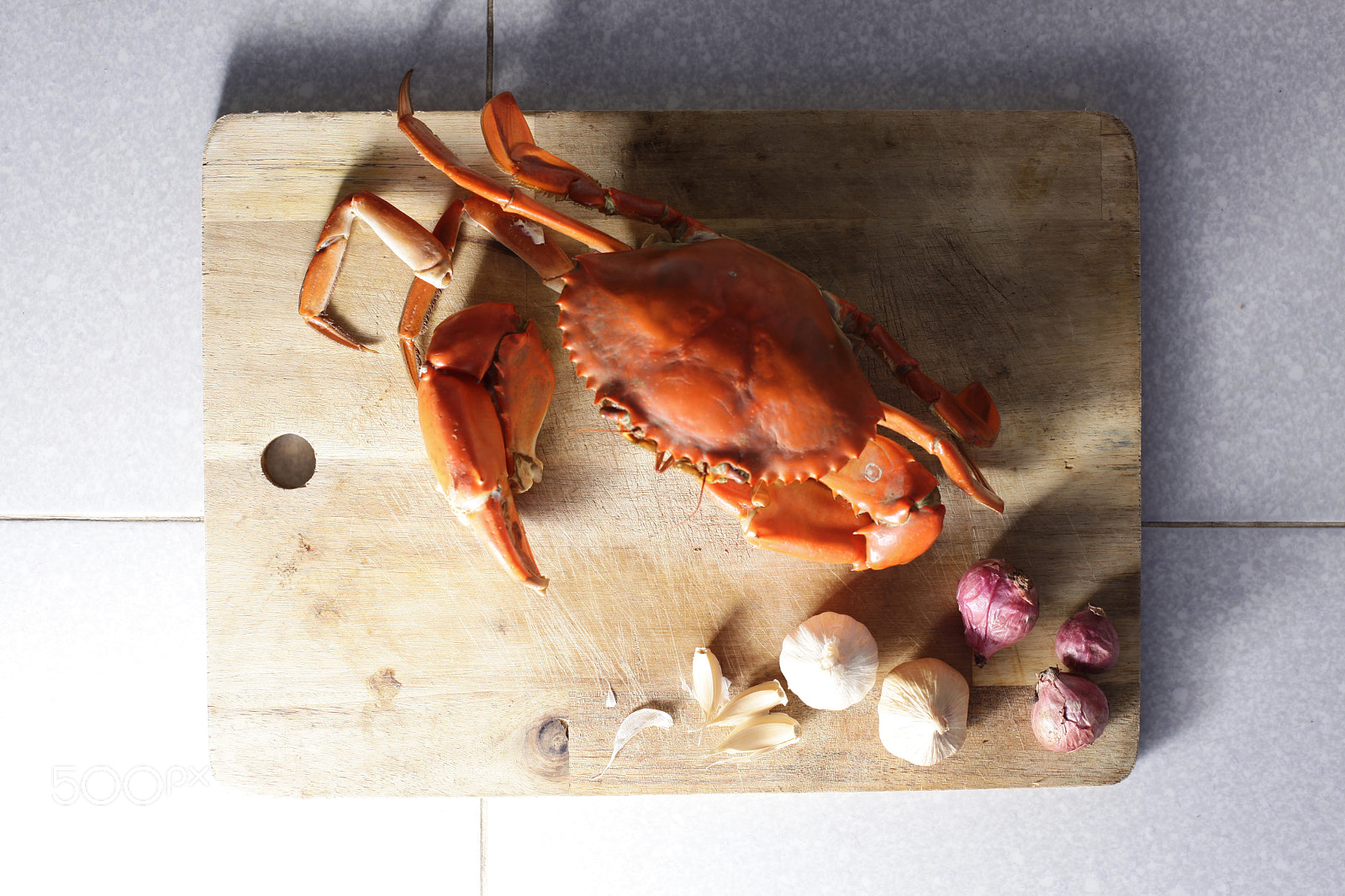Canon EF 50mm f/1.8 sample photo. Steamed crab on white background photography