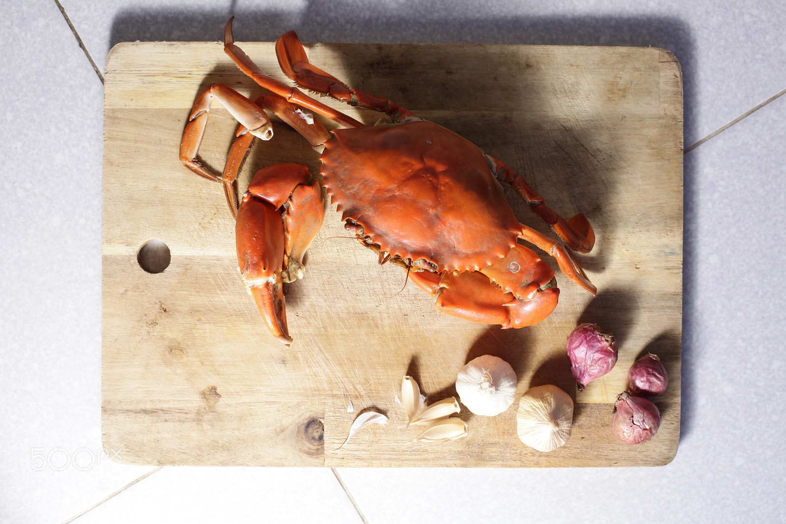 Canon EF 50mm f/1.8 sample photo. Steamed crab on white background photography