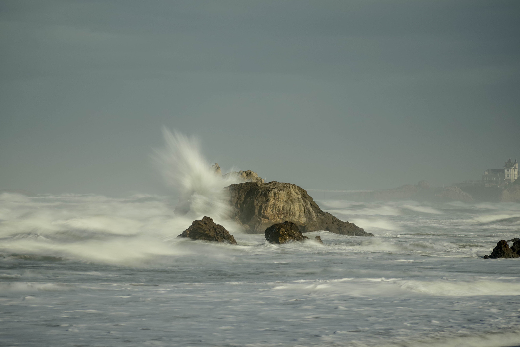 Pentax K-S2 + Sigma Lens (3 255) sample photo. Tempête ilbarritz photography