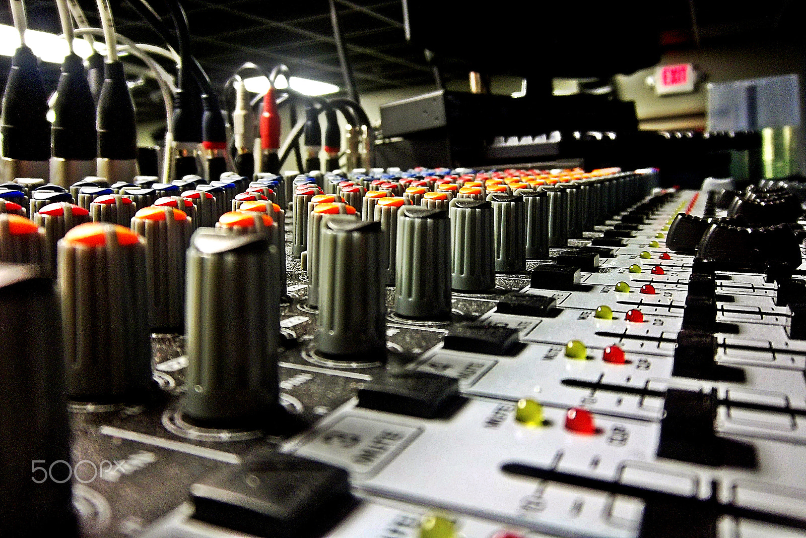 Kodak EASYSHARE M575 DIGITAL CAMERA sample photo. Sound mixing board detail photography