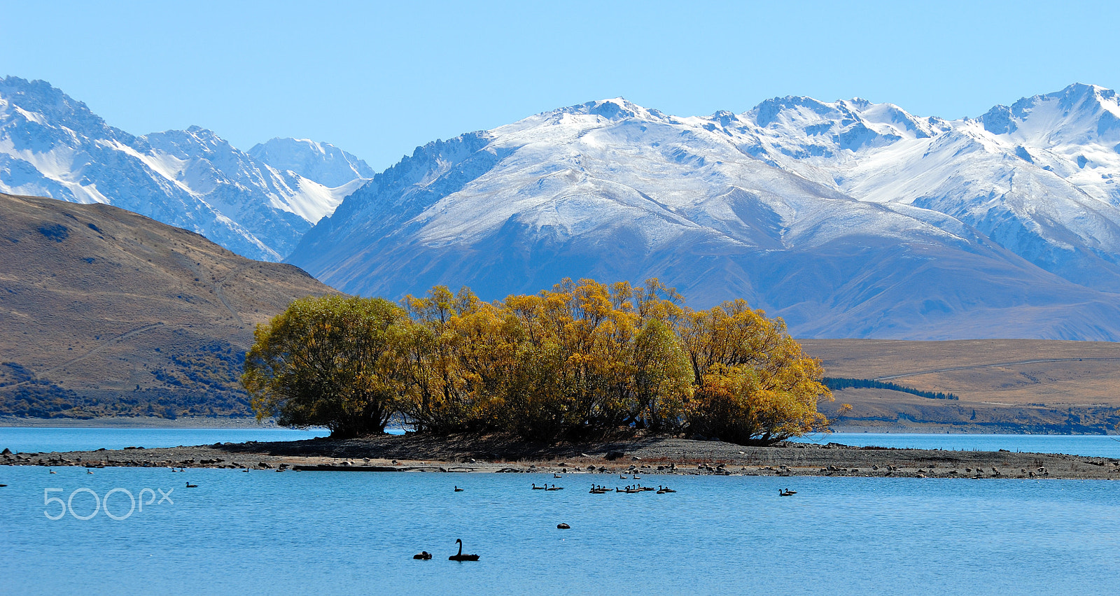 Nikon D2X sample photo. Lake tekapo autumn photography
