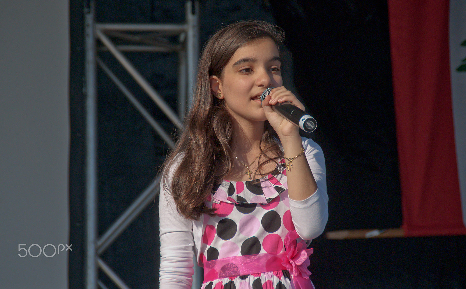 Sony Alpha DSLR-A330 sample photo. Young singer in color photography
