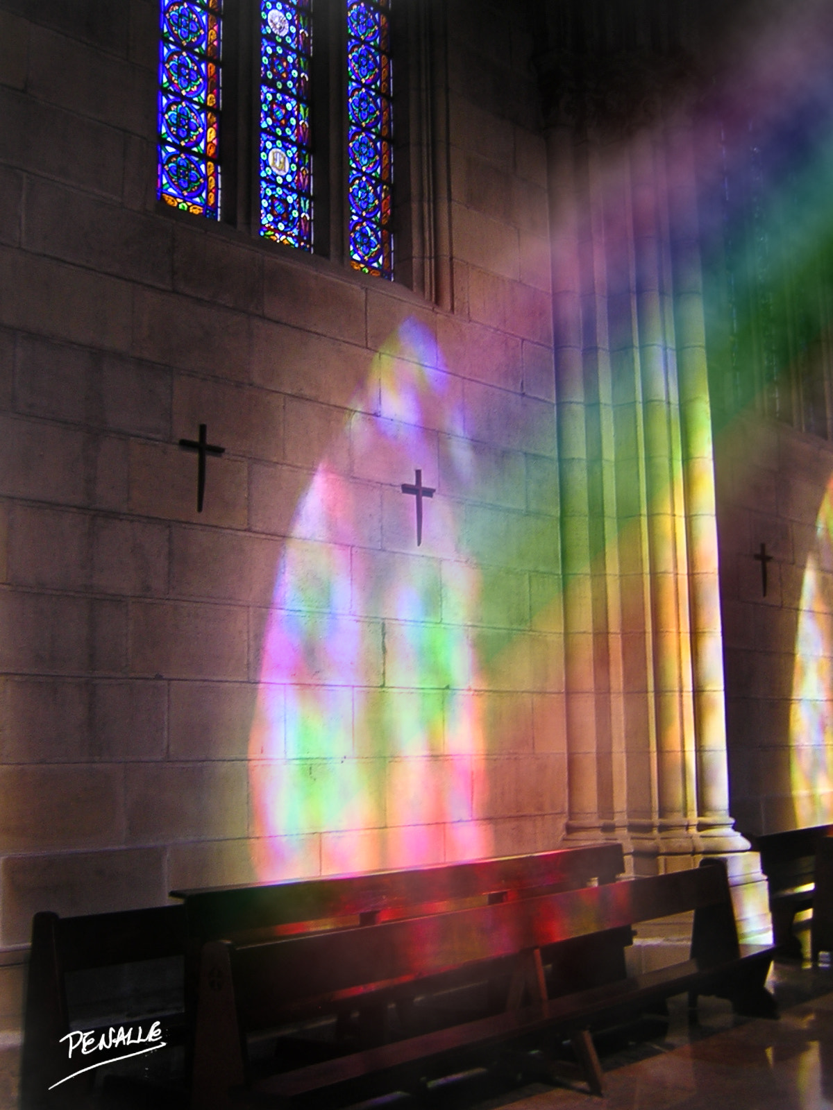 Nikon E2100 sample photo. Vidriera - church colored window photography
