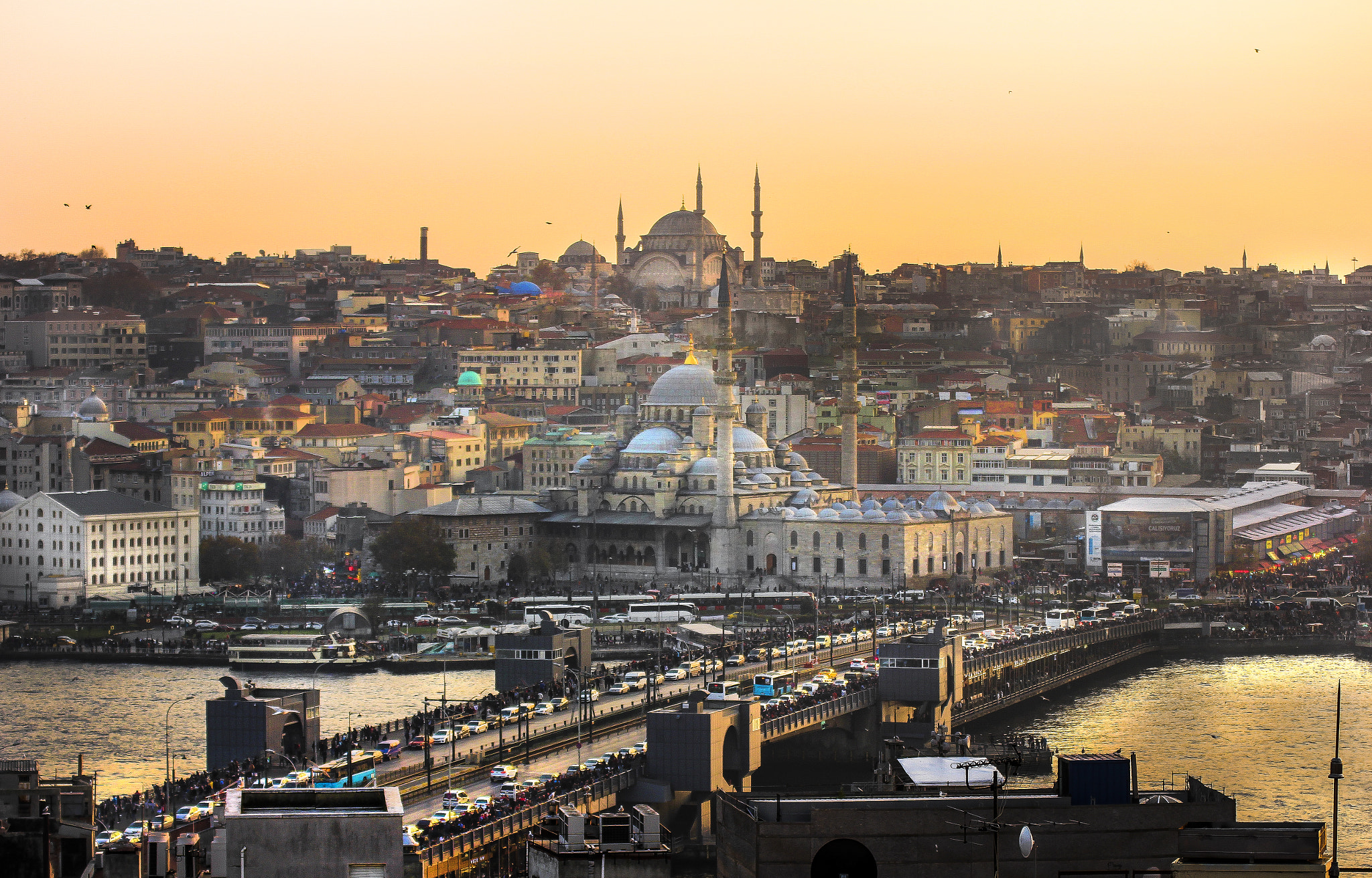 Tamron SP 35mm F1.8 Di VC USD sample photo. Sunset at galata bridge, istanbul photography