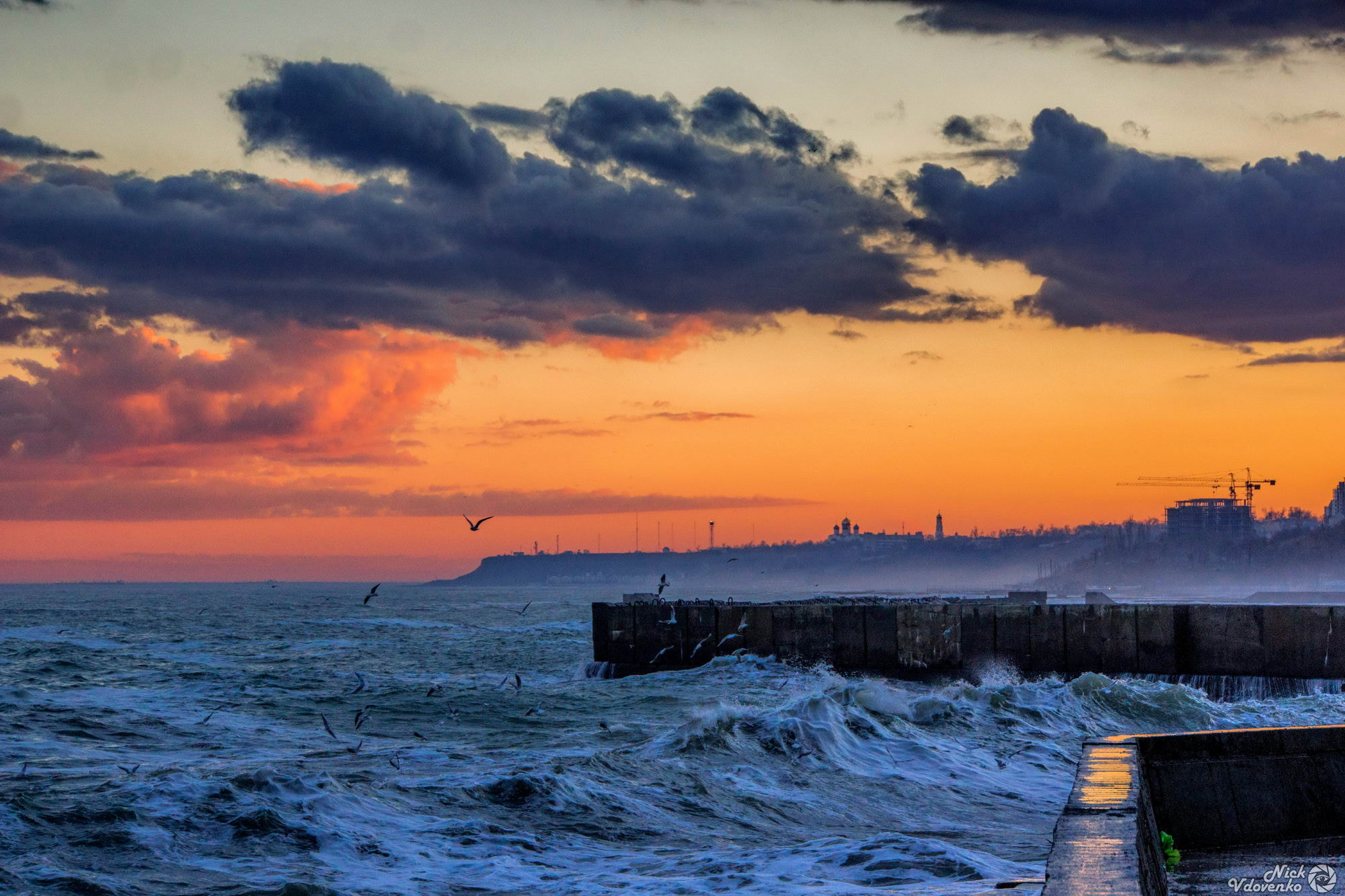 Sony E 18-200mm F3.5-6.3 OSS LE sample photo. Sunset in odessa after storm photography