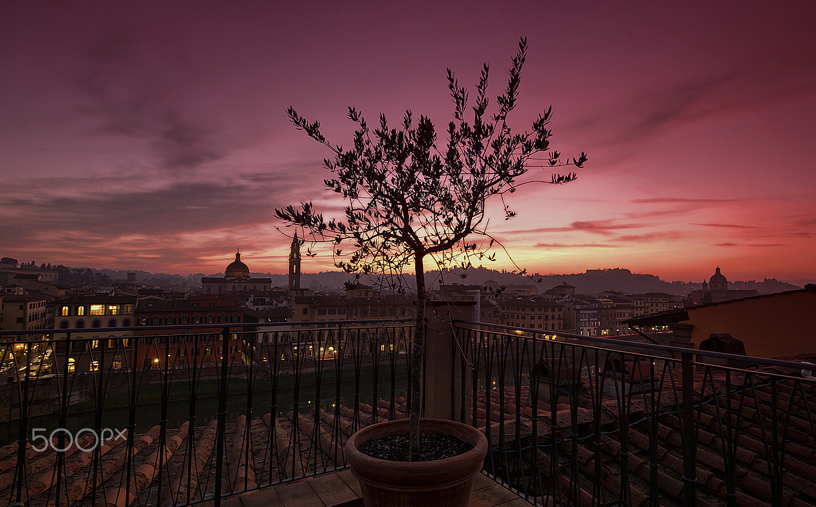 Nikon D3X sample photo. Florence sunset photography