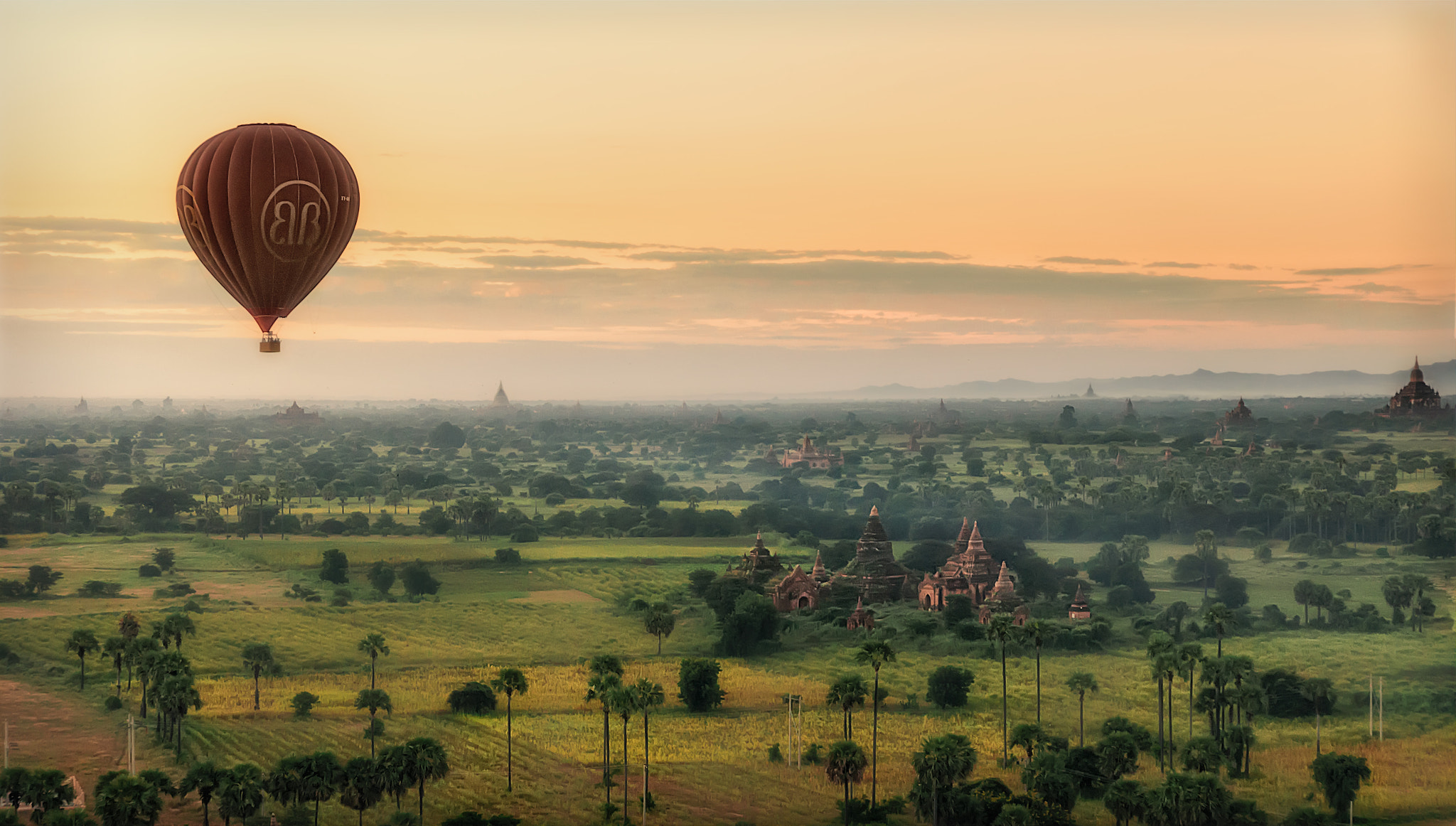 Sony Alpha DSLR-A580 sample photo. Flying over bagan photography