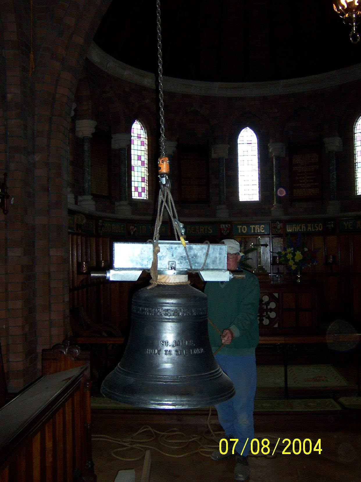 Kodak DX6340 ZOOM DIGITAL CAMERA sample photo. Bell st james about to be hoisted photography