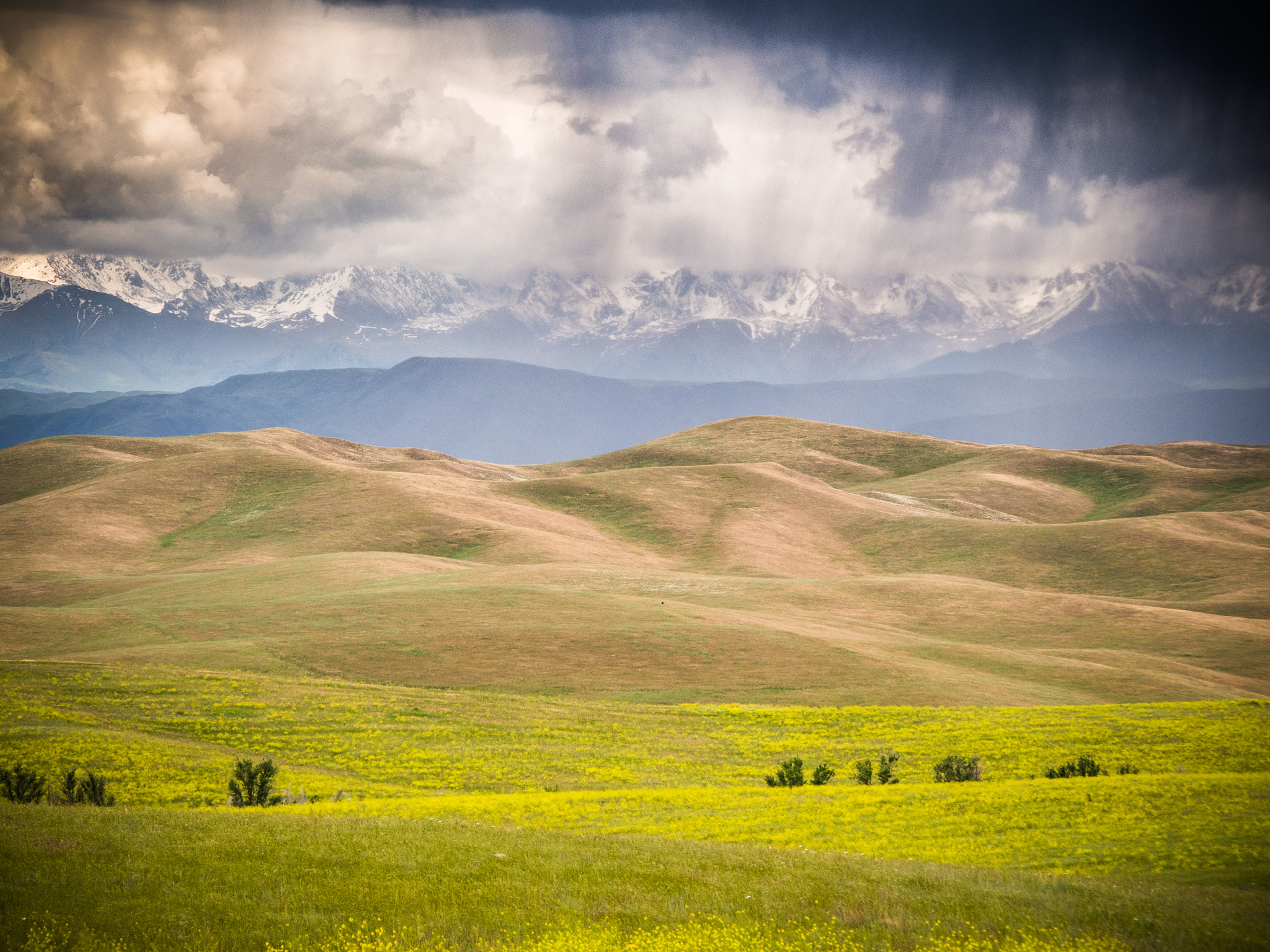 Olympus PEN E-PM2 sample photo. Rain on the tian shan photography