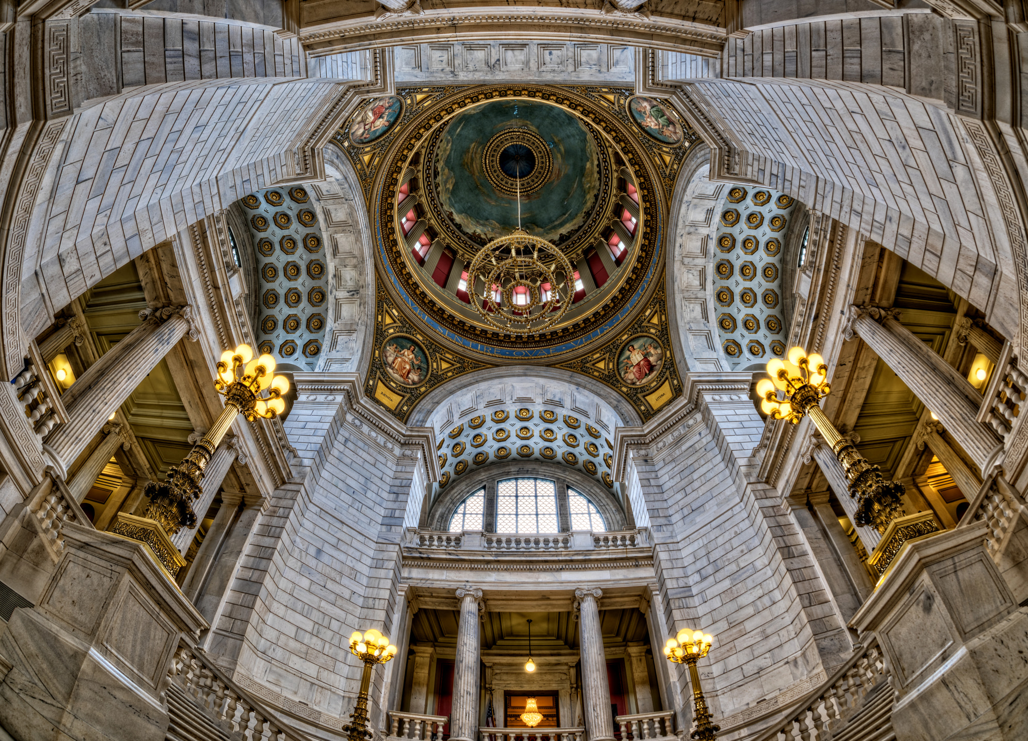 Nikon D810 + Sigma 15mm F2.8 EX DG Diagonal Fisheye sample photo. Rhode island state house photography