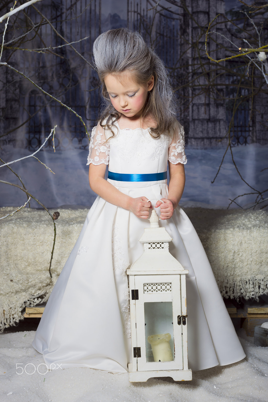 Nikon D3100 + Sigma 50mm F1.4 EX DG HSM sample photo. Snow princess (queen) - beautiful little girl photography