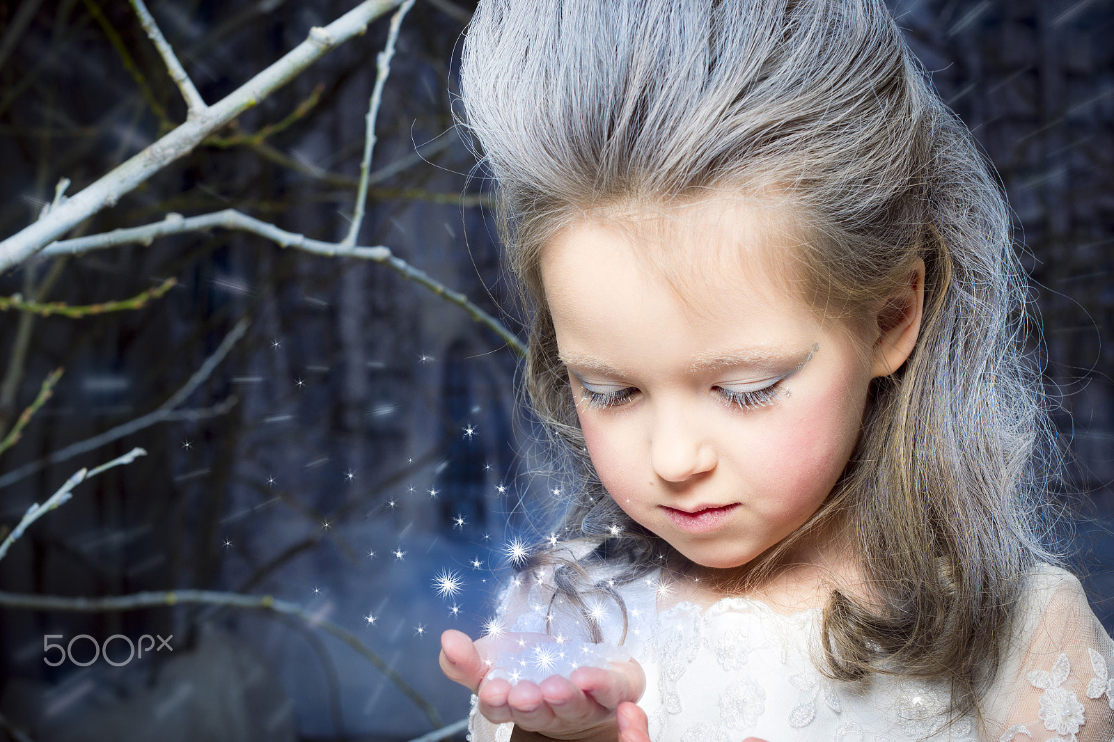 Nikon D3100 + Sigma 50mm F1.4 EX DG HSM sample photo. Snow princess (queen) - beautiful little girl photography