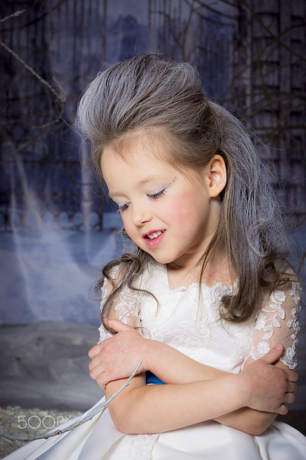 Nikon D3100 + Sigma 50mm F1.4 EX DG HSM sample photo. Snow princess (queen) - beautiful little girl photography