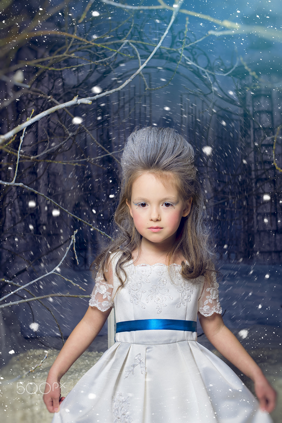 Nikon D3100 + Sigma 50mm F1.4 EX DG HSM sample photo. Snow princess (queen) - beautiful little girl photography
