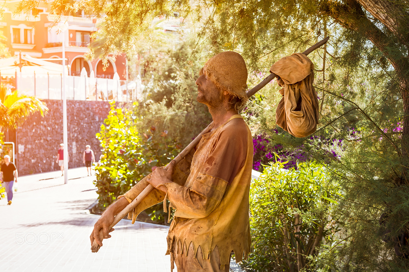 Nikon D3100 + Sigma 50mm F1.4 EX DG HSM sample photo. Street performer-meme depicts a wandering poor man, costa adeje, photography