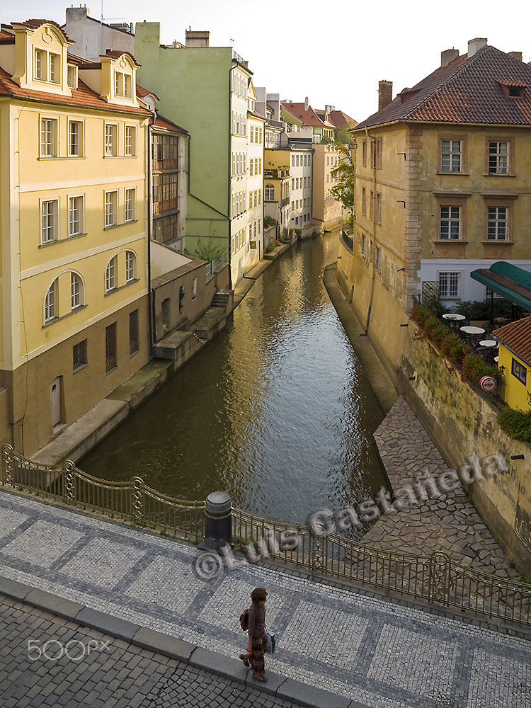 Panasonic Lumix DMC-L10 sample photo. View of ertovka (devil's stream) from charles iv bridge. pragu photography