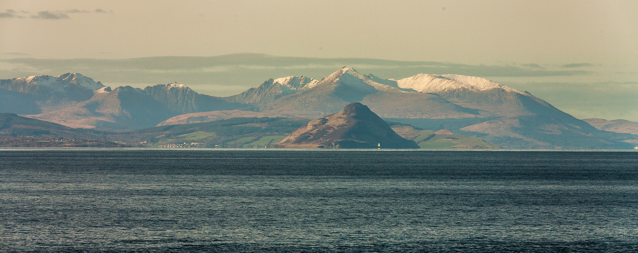 Canon EOS 5D Mark II + Sigma 150-500mm F5-6.3 DG OS HSM sample photo. Arran and the holy isle from turnberry in ayrshire photography