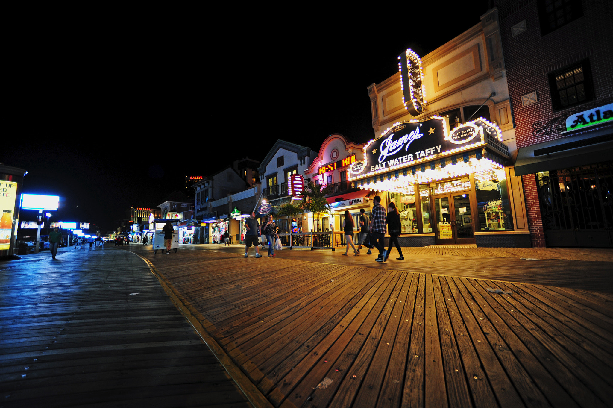 Nikon D700 + Nikon AF Nikkor 14mm F2.8D ED sample photo. Atlantic city boardwalk photography