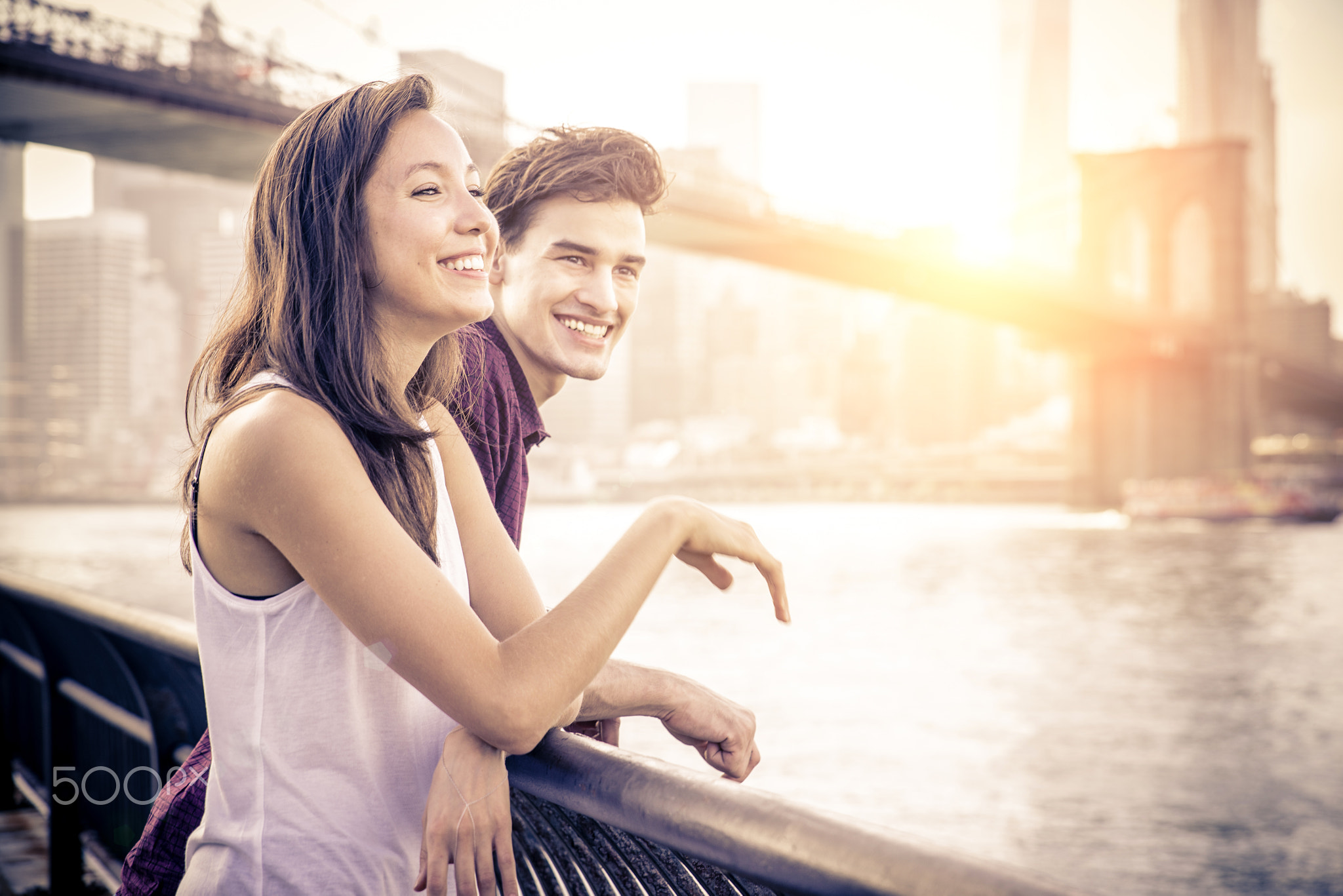 Couple having fun