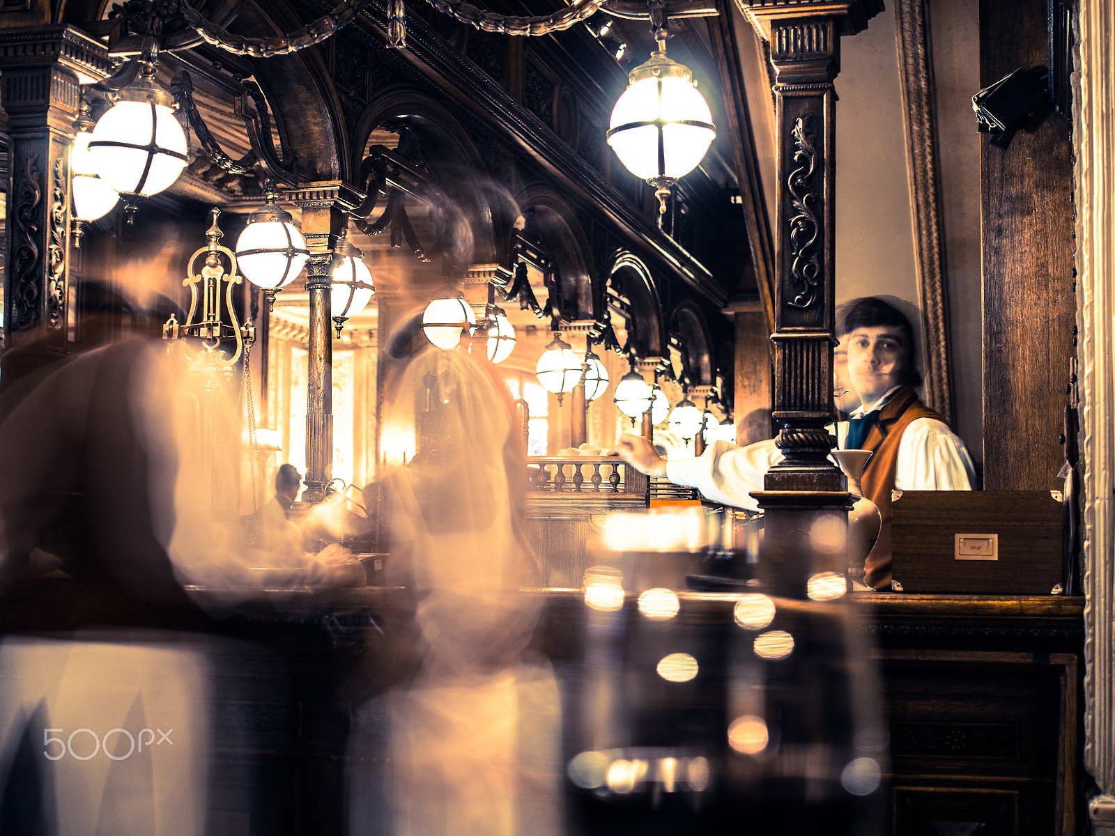 HD Pentax DA 35mm F2.8 Macro Limited sample photo. People working at café pouchkine ... photography