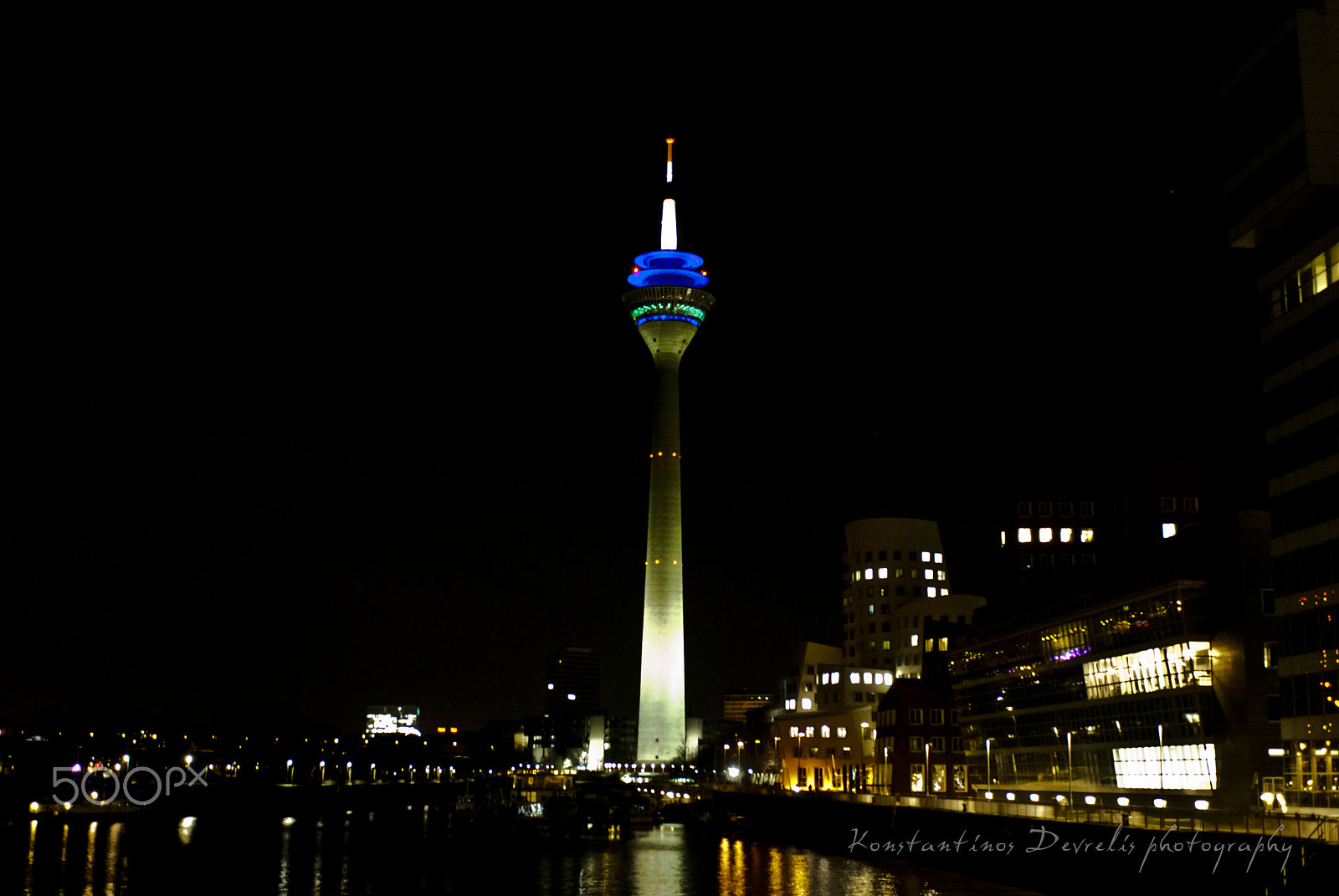 Nikon AF-S Nikkor 28-70mm F2.8 ED-IF sample photo. The tower of düsseldorf in rhein .. photography