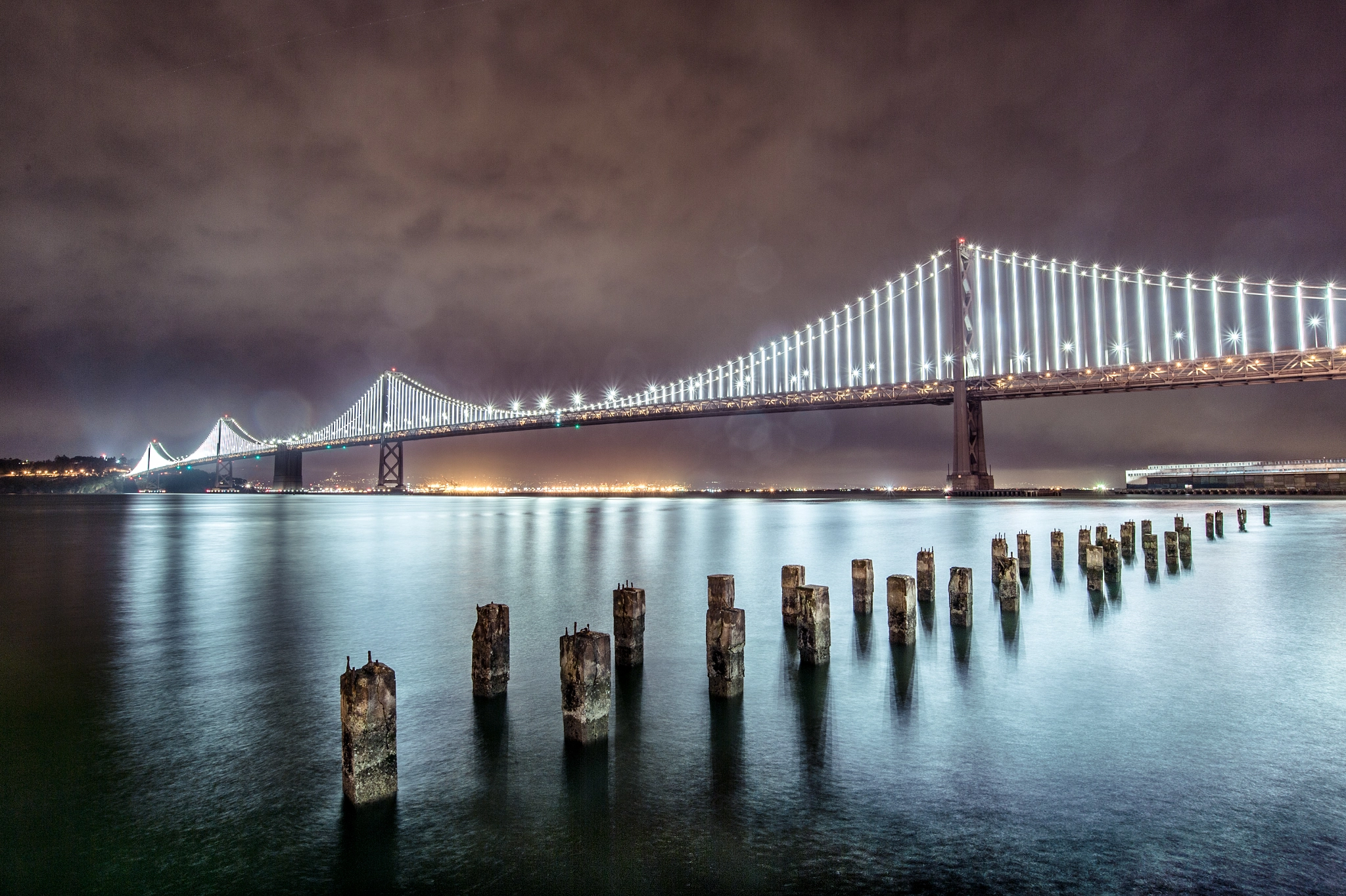 Nikon AF-S Nikkor 18-35mm F3.5-4.5G ED sample photo. Bay bridge illuminations photography
