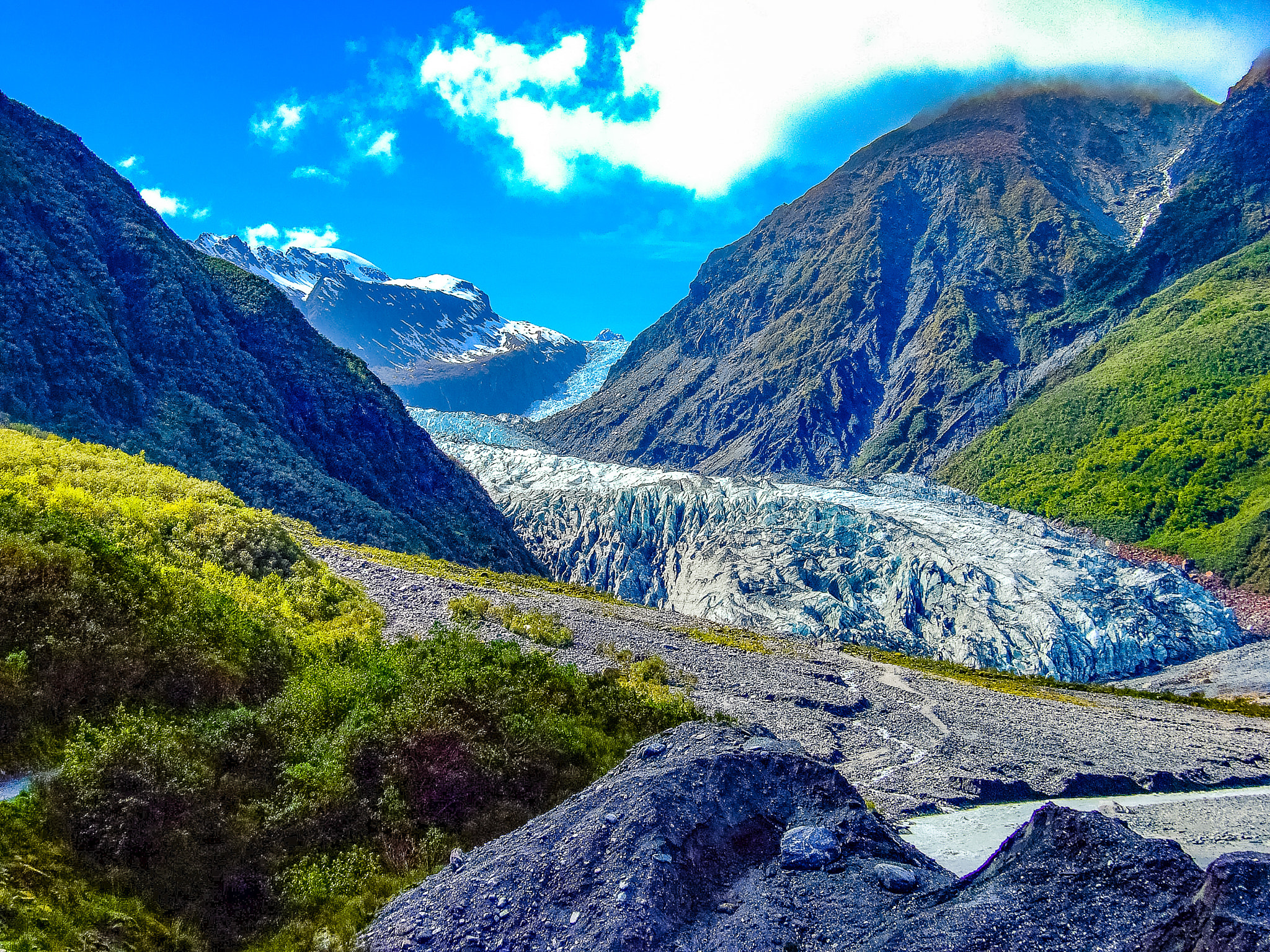 Fujifilm FinePix F30 sample photo. Fox glacier (new zealand) photography