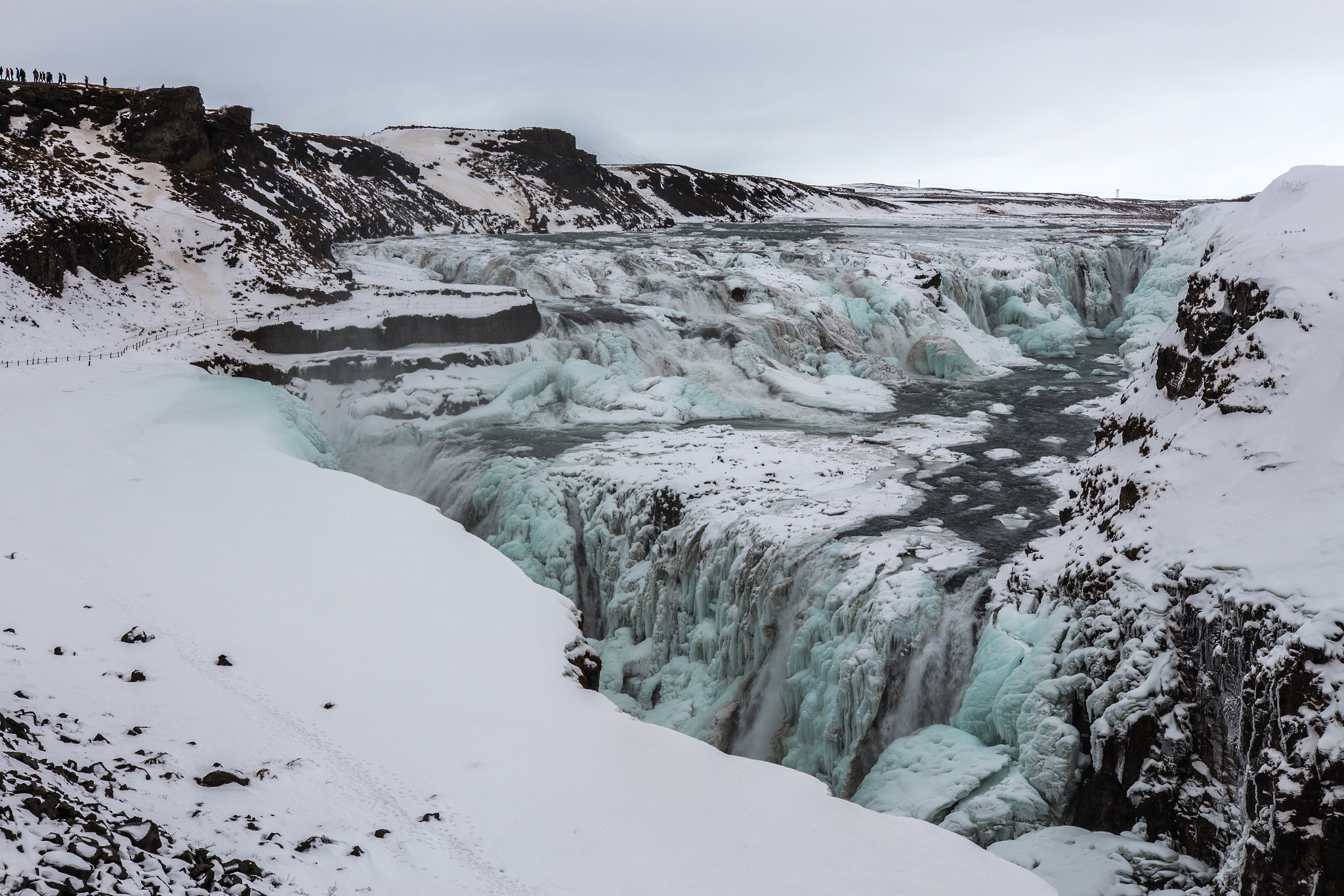 Canon EOS 700D (EOS Rebel T5i / EOS Kiss X7i) + Sigma 18-35mm f/1.8 DC HSM sample photo. Gullfoss in the winter photography