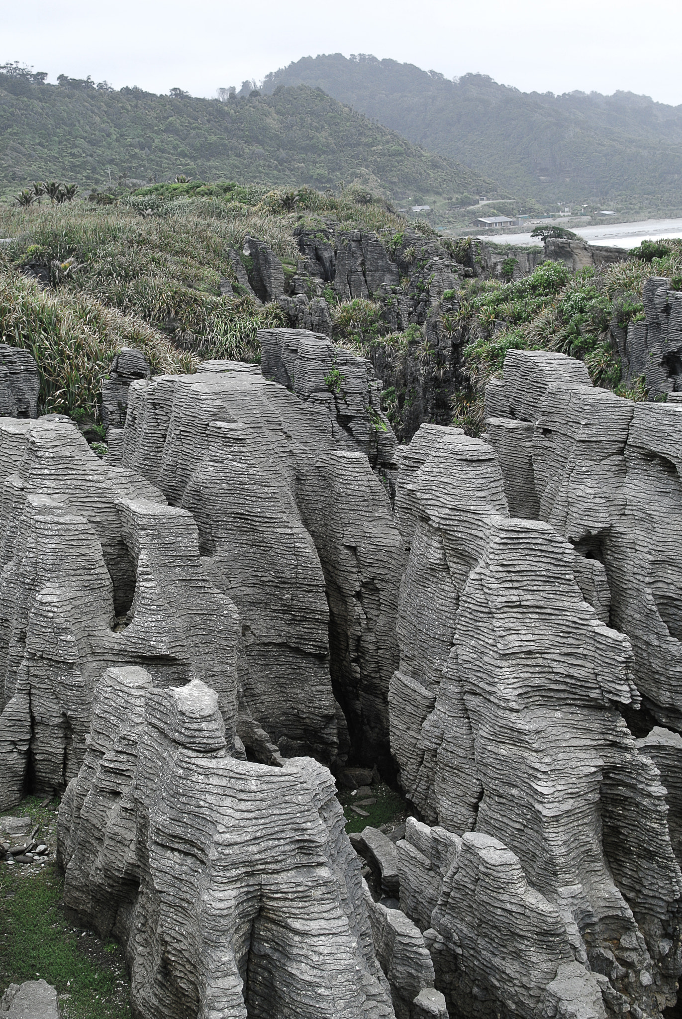 Nikon 1 V1 + Nikon 1 Nikkor 18.5mm F1.8 sample photo. Pancake rocks - greymouth - new zealand photography