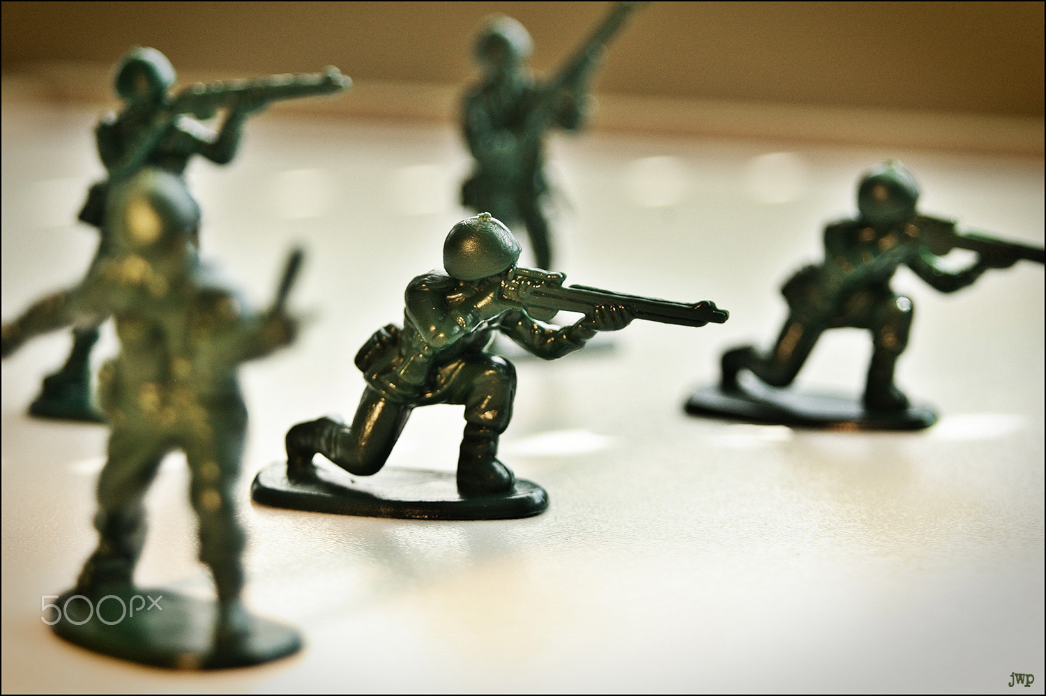 Pentax K110D sample photo. Green army guys photography